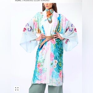 Aratta Morning Glory Kimono Robe — One Size Fits Most — NWT